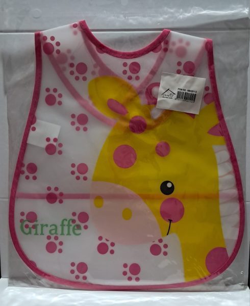 Babero impermeable plástico (jirafa)