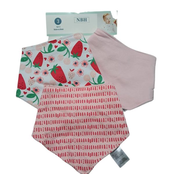 Set 3 Bandanas (rosado frutilla)
