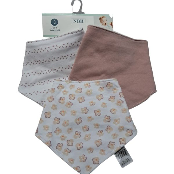 Set 3 Bandanas (flores crema)